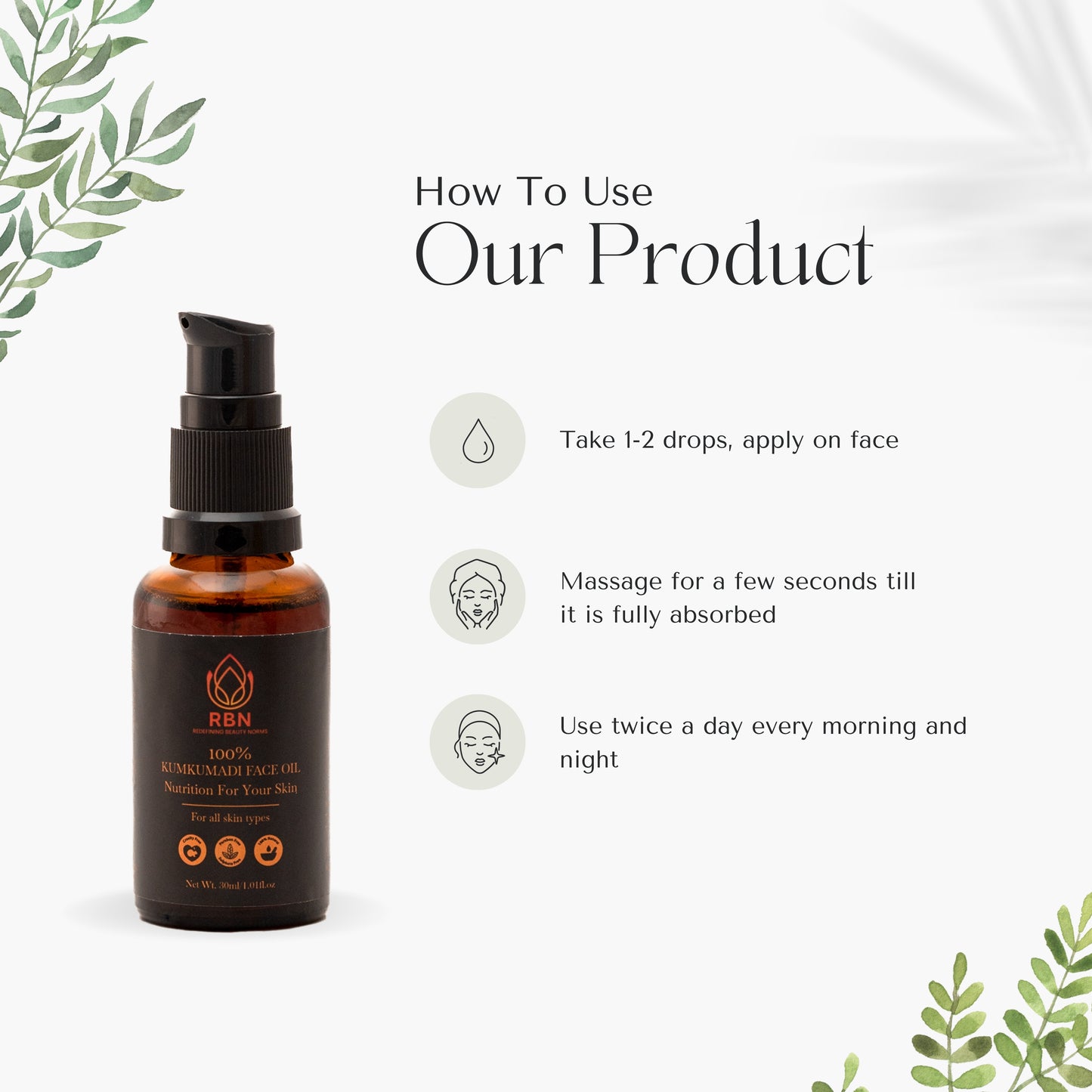 Organic Kumkumadi Face Oil for glowing skin