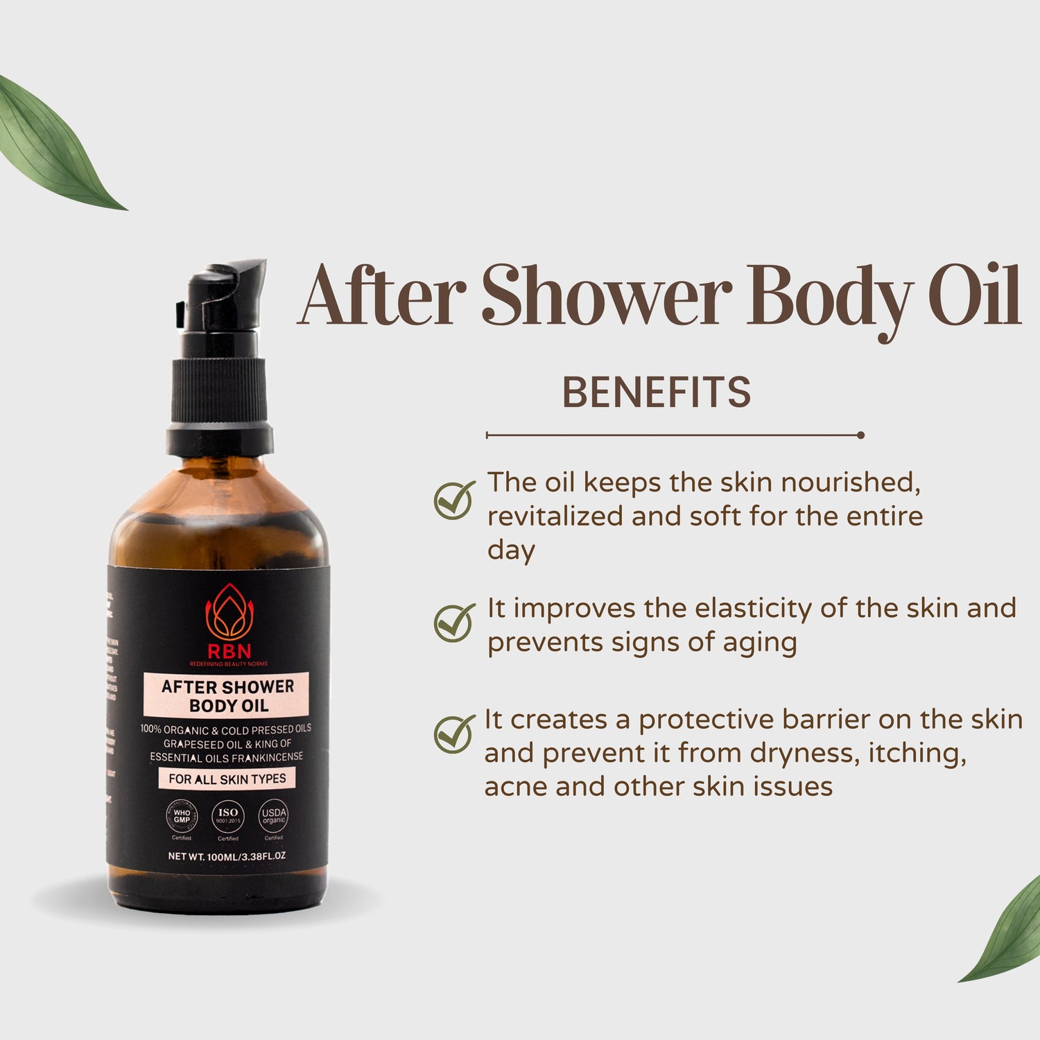 Organic Body Oil For Body Acne & Dryness