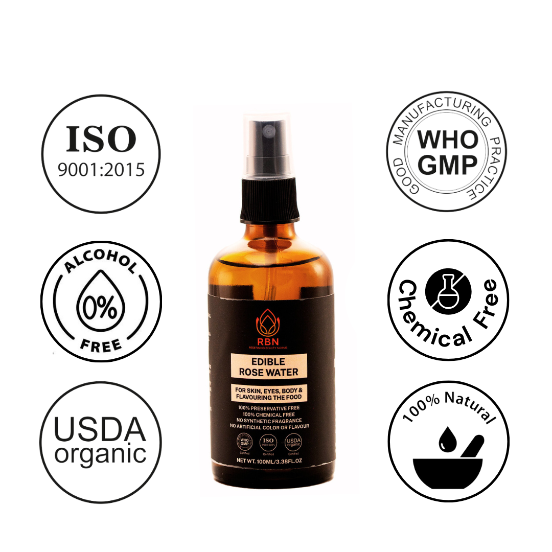 Organic and Natural Rose Water Certificates